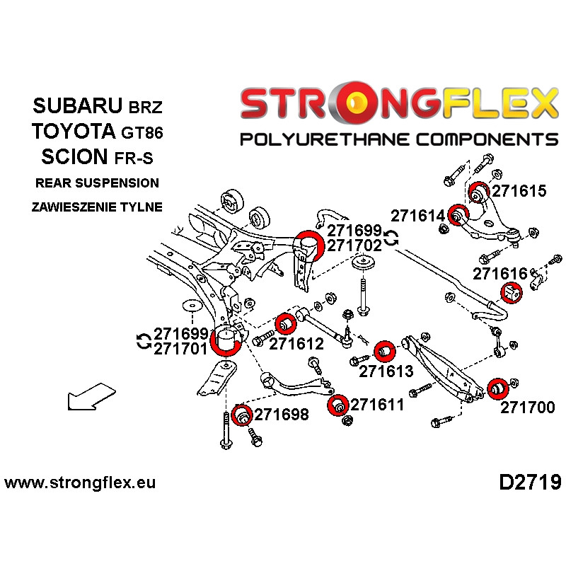 Front suspension bush kit Front suspension bush kit