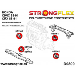 STRONGFLEX|081162B: Engine mount inserts left side Honda Civic IV 88-91 EC/ED EE EF EX CRX 2