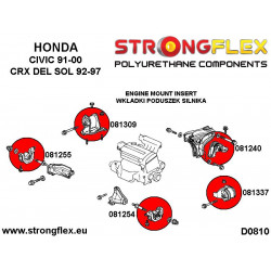 STRONGFLEX|081337B: Einsatz Motoraufhängung links oben Honda Civic V 91-95 EG/EH EJ CRX del Sol 2