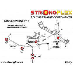 For S13 200SX CA18DET Front Anti Roll Bar Droplink Kit Poly Superpro Bushes 25 For S13 200SX CA18DET Front Anti Roll Bar Droplink Kit Poly Superpro Bushes 25