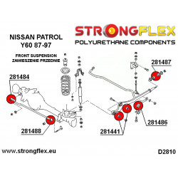 STRONGFLEX|281441B: Radius arm to diff mount Nissan Patrol/Safari IV 87-97 Y60 V 97-10 2
