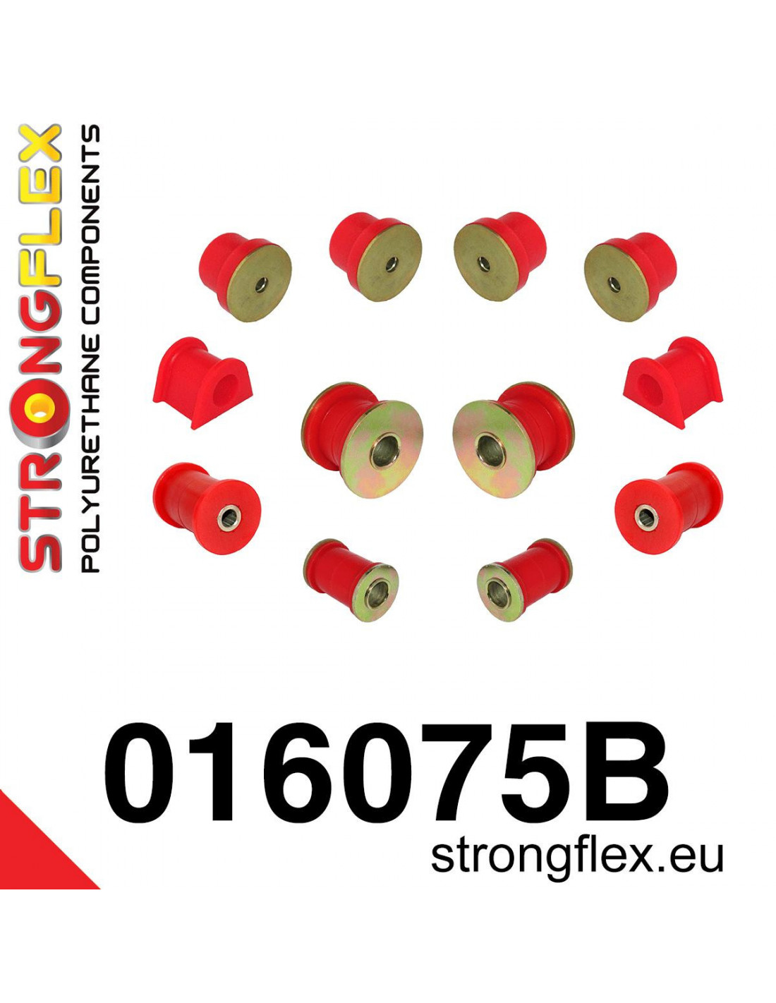 Flo-Flex Polyurethane Suspension Bushings Kit For Alfa Romeo 75 Milano – Front & Rear (Orange)