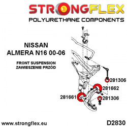 STRONGFLEX|281661B: Vorderachse Querlenker vordere Buchse Nissan Almera II 00-06 2
