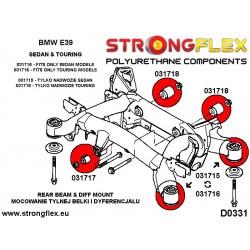 STRONGFLEX|031715B: Rear beam mount bush BMW Series 5 IV 95-03 E39 Sedan 2