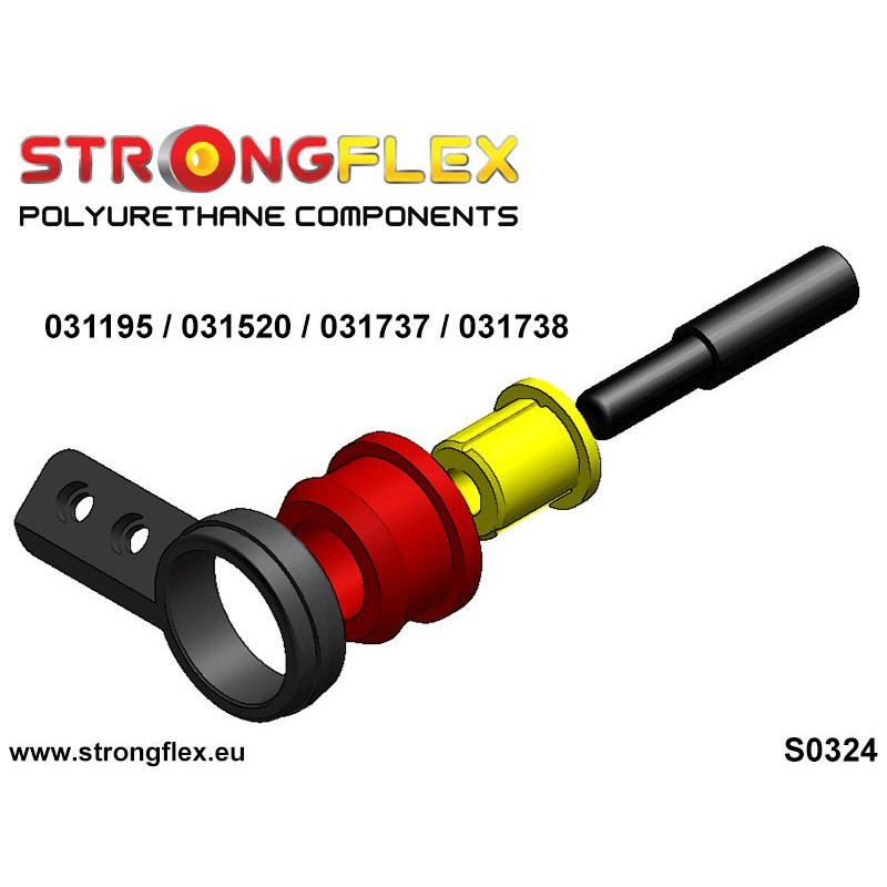 STRONGFLEX|031738A: Tuleja wahacza przedniego niecentryczna - wahacz E46 SPORT BMW Seria 3 II 82-91 E30 III 90-99