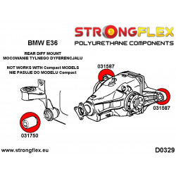 STRONGFLEX|031750A: Rear differential front mount bush SPORT BMW Series 3 III 90-99 E36 92-99 M3 Cabrio Coupe Sedan Touring 2