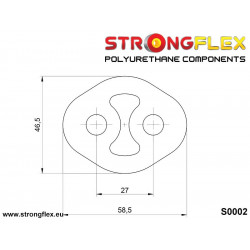 STRONGFLEX|000002B: Universal Auspuffhalter 27mm Stoßdämpfer Anschlagpuffer 2