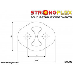 STRONGFLEX|000003B: Wieszak tłumika 32mm Odboje Wieszaki 2