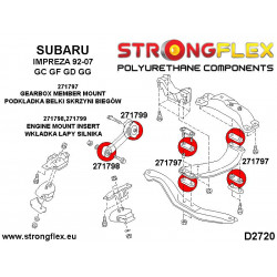 STRONGFLEX|271799B: Wkładka łapy silnika Saab 9-2X 04-06 Subaru Impreza I 92-00 GM GC GF II 00-07 GD 2