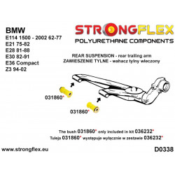 STRONGFLEX|036232A: Kit de casquillos excéntricos del brazo tirado trasero SPORT BMW Seria 3 I 75-82 E21 II 82-91 E30 III 2