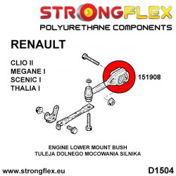 STRONGFLEX|151908B: Buchse Motoraufhängung Renault Thalia I/Symbol 99-08 Scenic 96-03 Mégane 95-09 Clio II 98-10 2