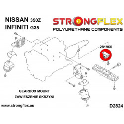 STRONGFLEX|281960B: Wkładka poduszki skrzyni Nissan 350Z 02-08 Z33 Infiniti G III G35 02-07 2