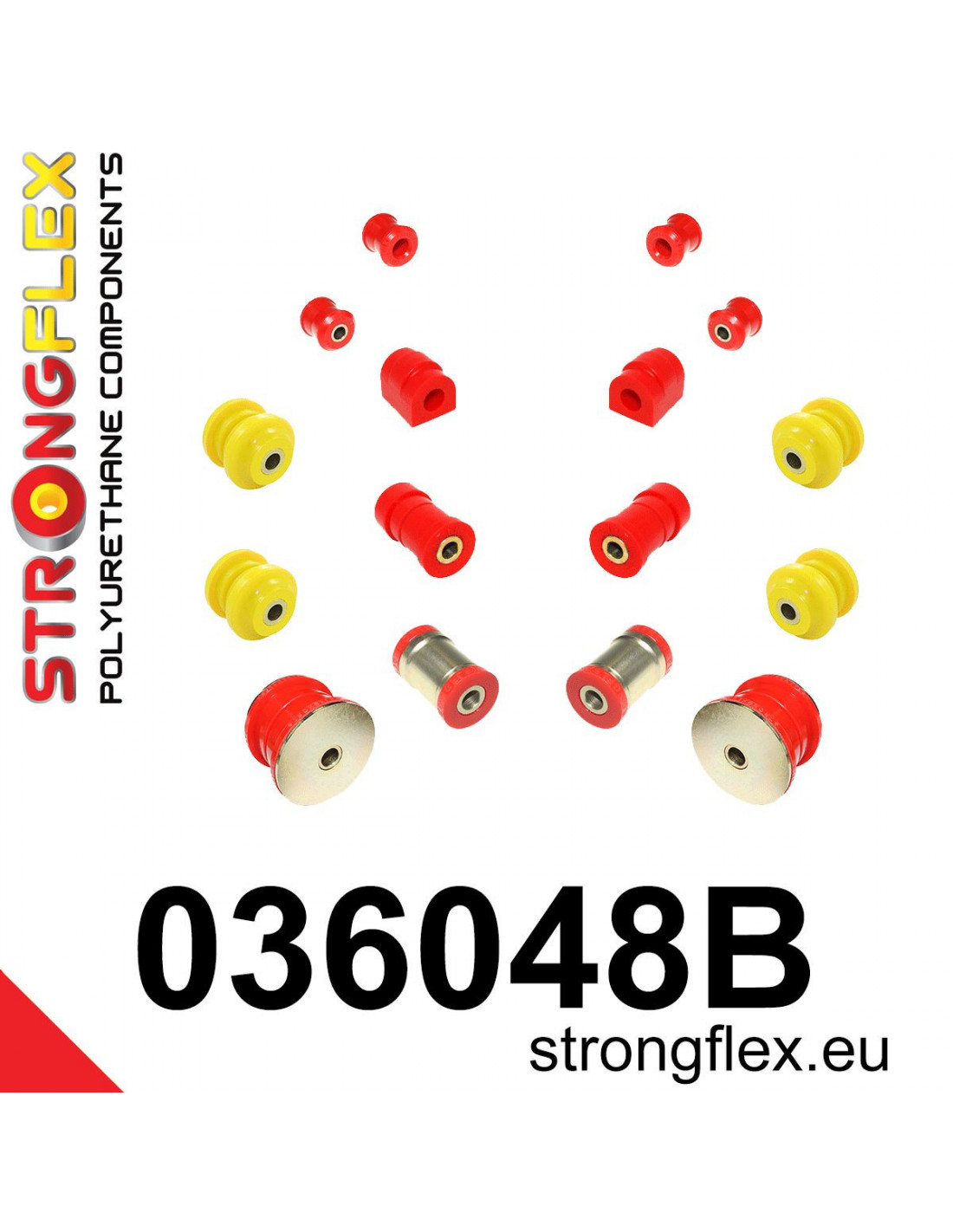 036048B: Rear suspension bush kit polyurethane BMW | STRONGFLEX