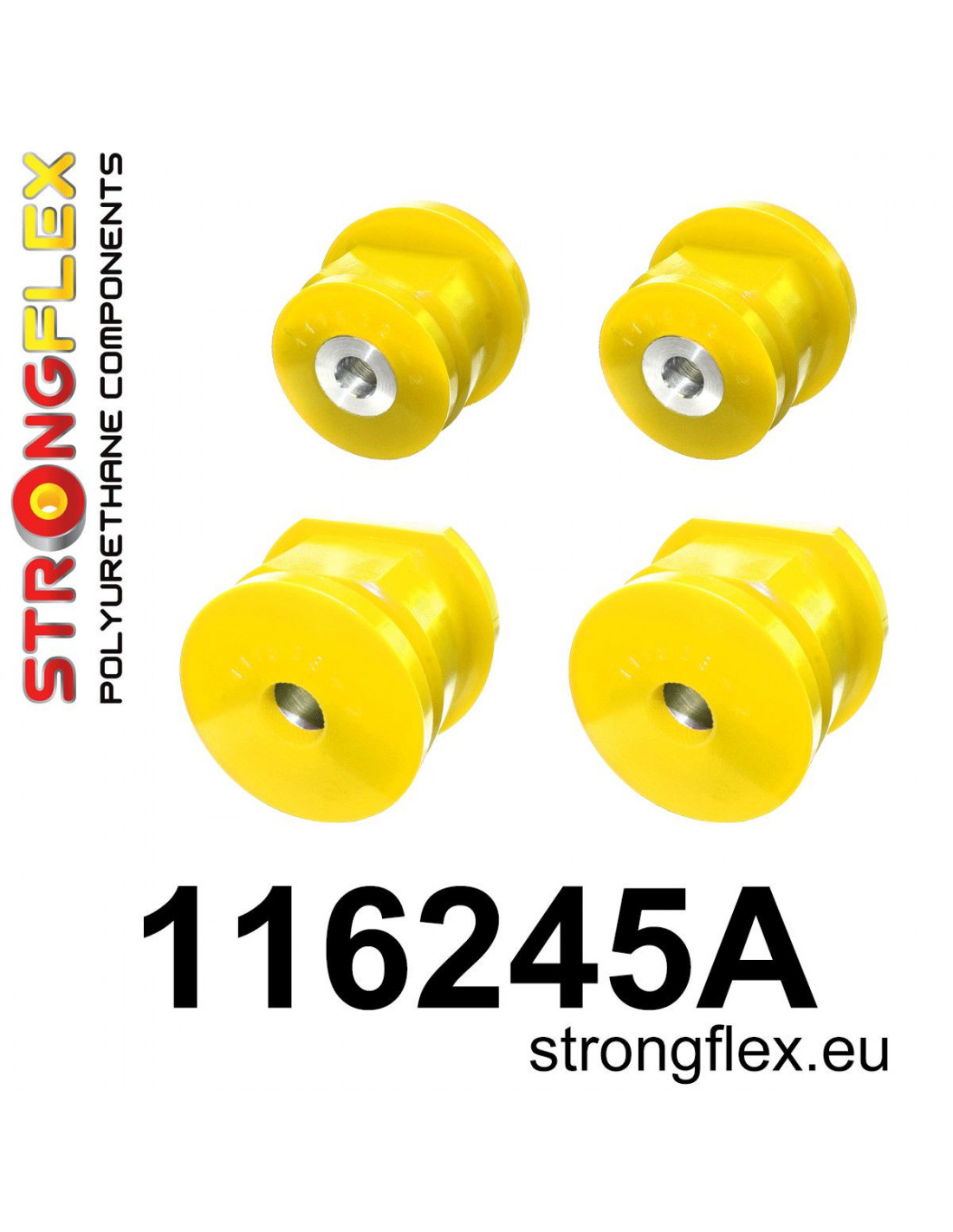 116245A: Rear subframe bush kit SPORT polyurethane drift | STRONGFLEX