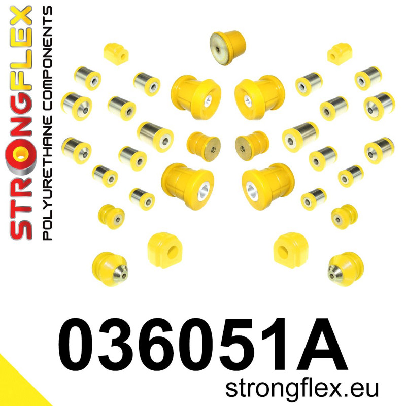 STRONGFLEX|036051A: Full suspension bush kit SPORT BMW Seria 1 II 11-19 F20/F21 RWD 3 VI 13-20 F30 F31 F34 F80 2 I