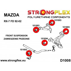 STRONGFLEX|106181A: Full suspension bush kit SPORT Mazda RX-7 III 92-02 2