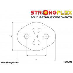 STRONGFLEX|000005B: Universal Auspuffhalter 41mm Stoßdämpfer Anschlagpuffer 2