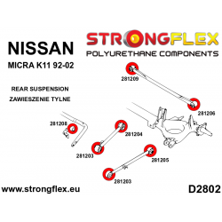 STRONGFLEX|286056A: Rear suspension bush kit SPORT Nissan Micra II 92-02 2