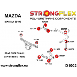 STRONGFLEX|106127A: Rear suspension polyurethane bush kit SPORT Mazda MX-5/Miata Roadster I 89-98 2