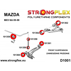 STRONGFLEX|101358B: Front anti roll bar bush Mazda MX-5/Miata Roadster I 89-98 NA II 99-05 2