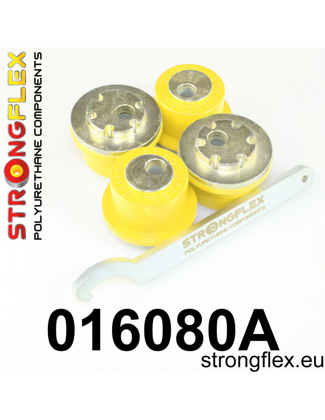016080A: Front upper arm bush kit eccentric SPORT | STRONGFLEX