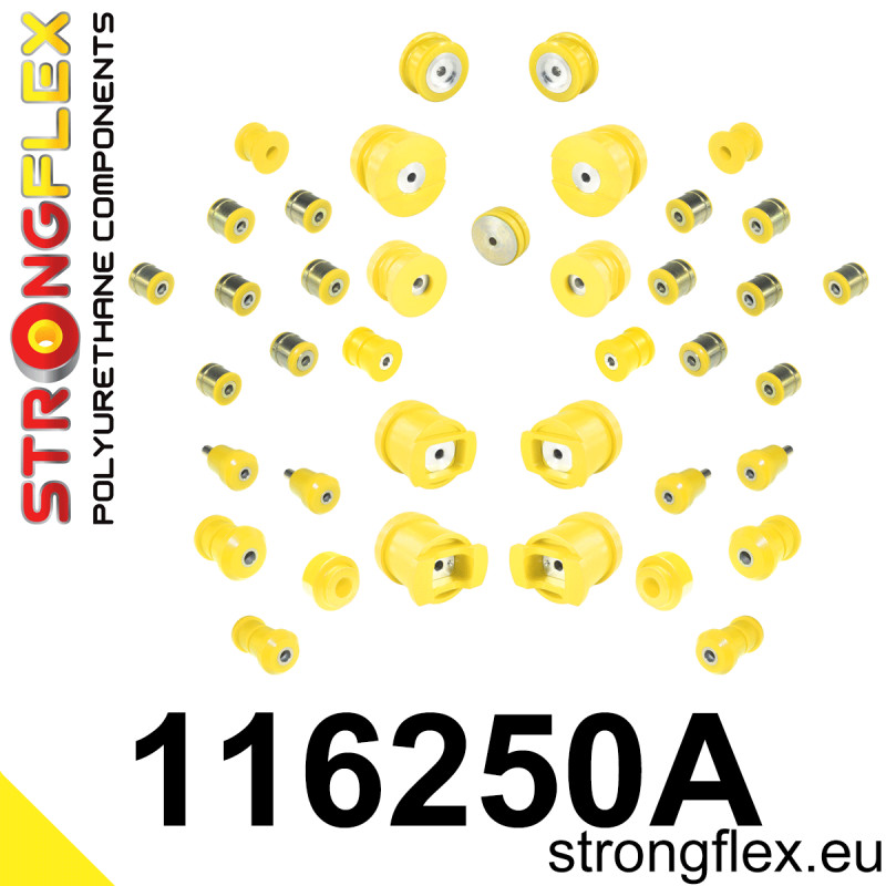 STRONGFLEX|116250A: Full suspension  polyurethane bush kit SPORT Mercedes Class S W140 91-98 CL C140 STRONGFLEX|116250A: Full suspension  polyurethane bush kit SPORT Mercedes Class S W140 91-98 CL C140