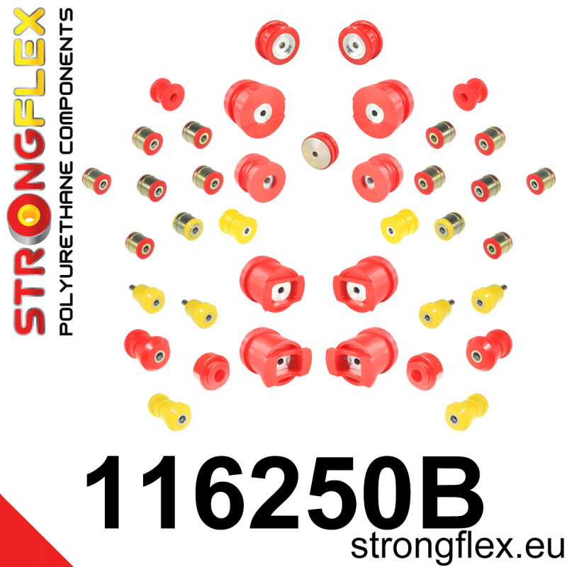 STRONGFLEX|116250B: Full suspension  polyurethane bush kit Mercedes Class S W140 91-98 CL C140 STRONGFLEX|116250B: Full suspension  polyurethane bush kit Mercedes Class S W140 91-98 CL C140
