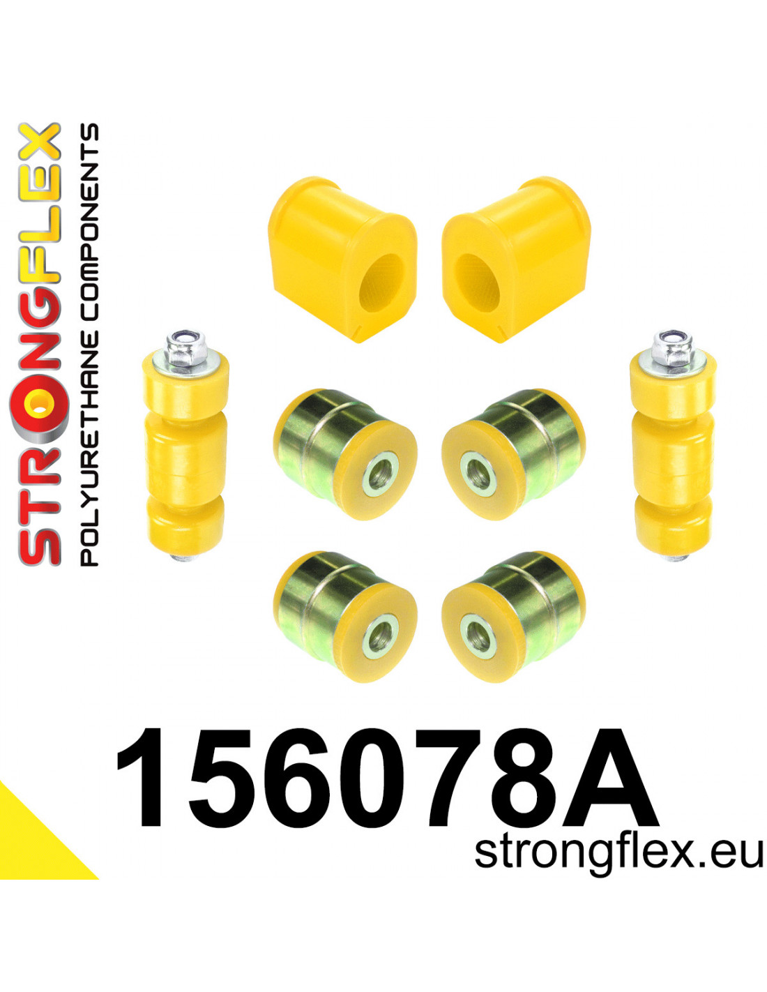 thumbnail image 2 of Strongflex Polyurethane Front Suspension Bushing Kit For Lexus IS300 (Sport) – Lifetime Warranty 2 of 6