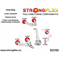 STRONGFLEX|216125A: Zestaw poliuretanowy kompletny SPORT Toyota Land Cruiser Prado II 96-02 J90 4Runner III 2
