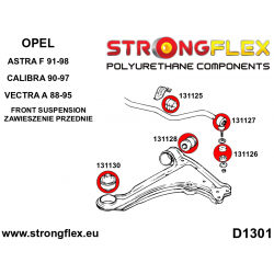 STRONGFLEX|136025A: Zestaw poliuretanowy kompletny SPORT Opel/Vauxhall Astra F 2