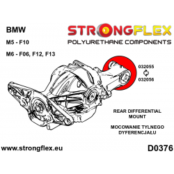 STRONGFLEX|032055A: Wkładka tylnej poduszki dyferencjału SPORT BMW Seria 5 VI 09-17 F10/F11 F07 M5 11-17 6 III 2
