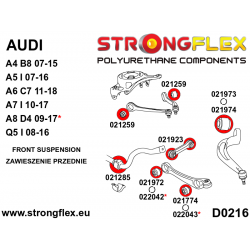 STRONGFLEX|022043A: Vorderer Untere Querlenker – außen Buchse SPORT Audi A8/S8 D4 09-17 Quattro 2