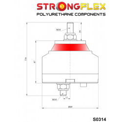 STRONGFLEX|031762B: Poduszka silnika BMW E36 E46 E90 Z3 Z4 BMW Seria 3 III 90-99 E36 93-00 Compact 92-99 M3 IV 2