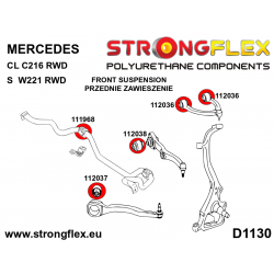 STRONGFLEX|116268A: Front suspension bush kit SPORT Mercedes CL C216 06-14 RWD Class S W221 2