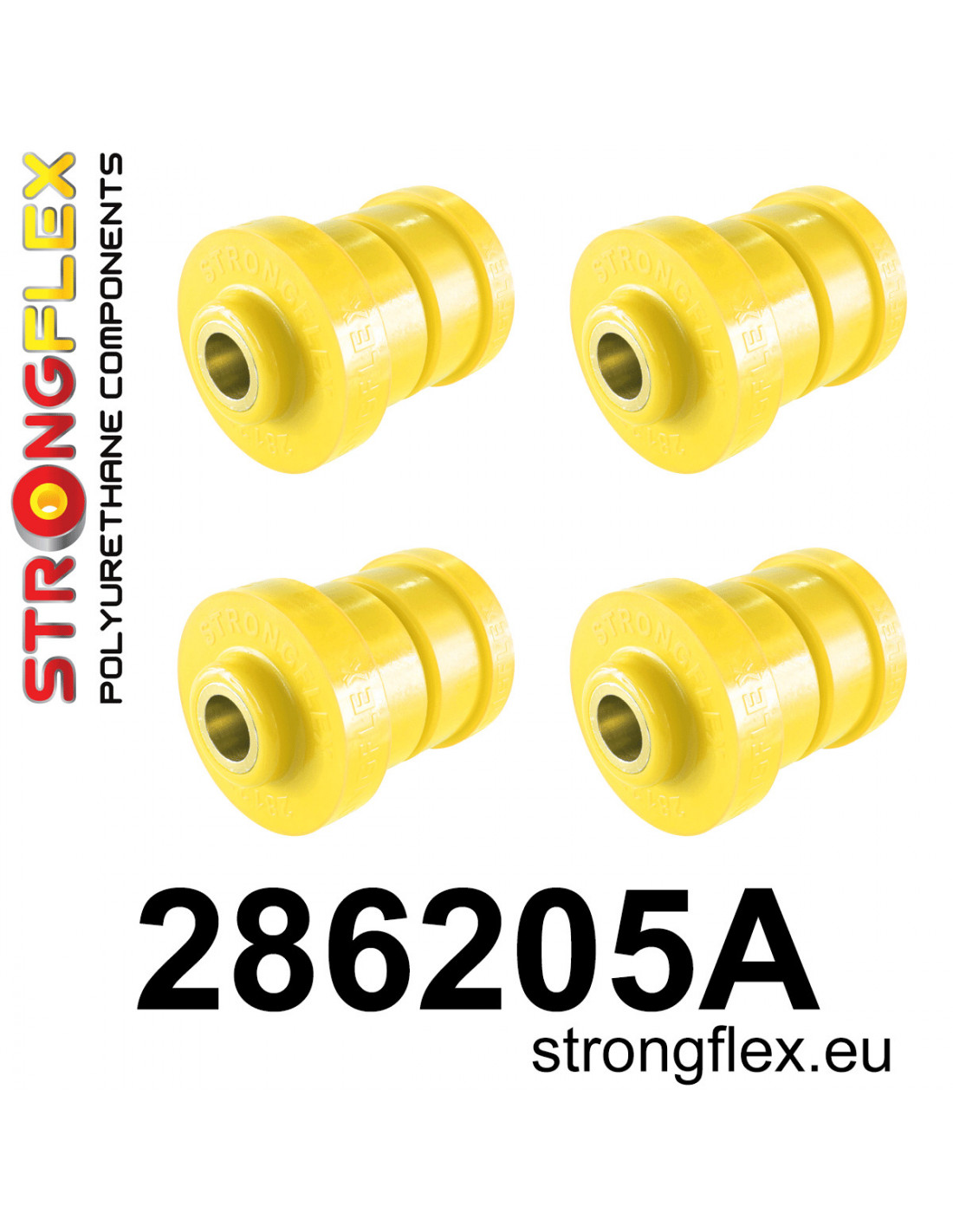 286205A: Rear subframe bush kit AWD SPORT polyurethane | STRONGFLEX