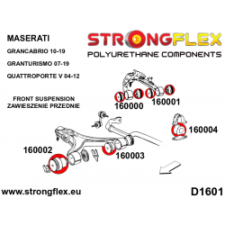 STRONGFLEX|166101A: Full suspension polyurethane bush kit SPORT Maserati Grancabrio 10-19 Granturismo 07-19 2