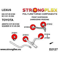 STRONGFLEX|211914A: Front lower radius arm to chassis bush 65mm SPORT Lexus GS/F II 97-05 S160 SC 01-10 Z40 Toyota 2