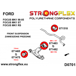 STRONGFLEX|076156A: Full suspension bush kit SPORT Ford Focus MK1 98-05 RS 2
