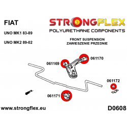 STRONGFLEX|066068B: Vorderachsbuchsen Satz Fiat Uno MK1/MK2/Turbo 2