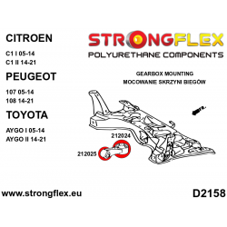 STRONGFLEX|212024B: Poduszka skrzyni biegów Citroën C1 I 05-14 II 14-21 Peugeot 107 108 Toyota 2