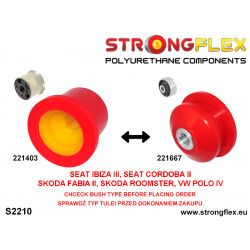 STRONGFLEX|221403A: Tuleja wahacza przedniego tylna SPORT Audi A3/S3 RS3 II 03-13 8P FWD 06-13 Quattro 11-13 Seat 2