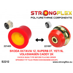 STRONGFLEX|221897A: Vorderachse Querlenker hintere Buchse 65mm SPORT Audi A3/S3 RS3 III 13-21 8V FWD 15-21 Quattro 2