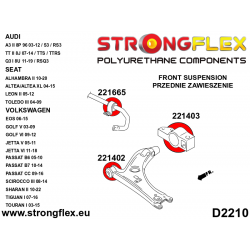 STRONGFLEX|226167A: Polyurethan Buchsensatz Vorderachse SPORT Audi A3/S3 RS3 II 03-13 8P 03-13 06-13 Quattro 11-13 2