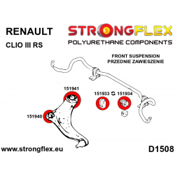 STRONGFLEX|156082A: Front suspension bush kit SPORT Renault Clio III 05-12 2
