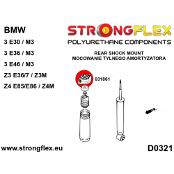 STRONGFLEX|031861A: Mocowanie tylnego amortyzatora SPORT BMW Seria 3 II 82-91 E30 III 90-99 E36 93-00 Compact 92-99 2