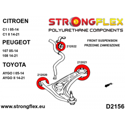 STRONGFLEX|216273B: Front suspension bush kit Citroën C1 I 05-14 II 14-21 Peugeot 107 108 Toyota 2