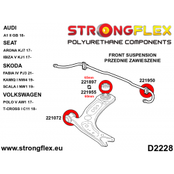 STRONGFLEX|221955B: Vorderachse Querlenker hintere Buchse 60mm Seat Ibiza V 17- KJ1 Audi A1/S1 II 18- GB Arona KJ7 2