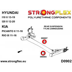 STRONGFLEX|090004A: Tuleja belki tylnej SPORT Kia Picanto II TA 11-16 Hyundai I10 IA/BA 13-19 I20 I PB/PBT 08-15 2
