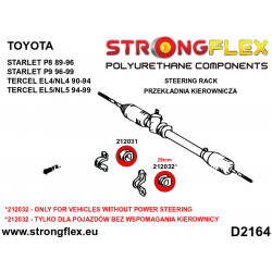 STRONGFLEX|212032B: Steering rack bush 29mm Toyota Starlet EP91/Glanza V 96-99 EP82 GT Turbo 89-96 Tercel EL4/NL4 2