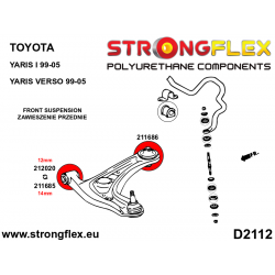 STRONGFLEX|211685B: Vorderachse Querlenker - vordere Buchse 14mm Toyota Yaris I 99-05 P1 Verso P2 Subaru Trezia 2
